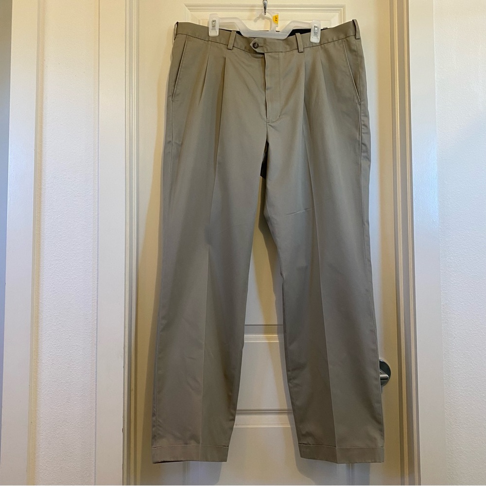 John W Nordstrom chinos, pleated and cuffed, size 40/32